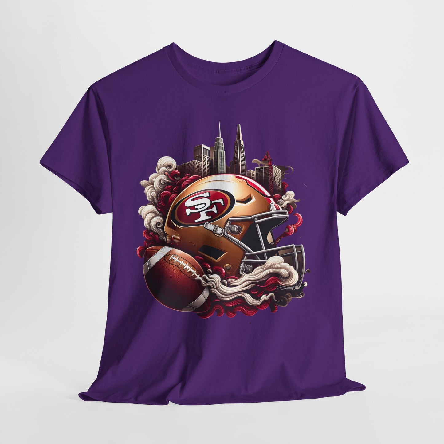 Sports 49ers Football Helmet #1 Unisex Heavy Cotton Tee