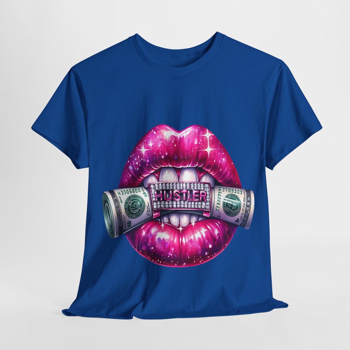Hustler Dollar Bill Bling Lips #1 Unisex Heavy Cotton Tee - 312tshirts 2