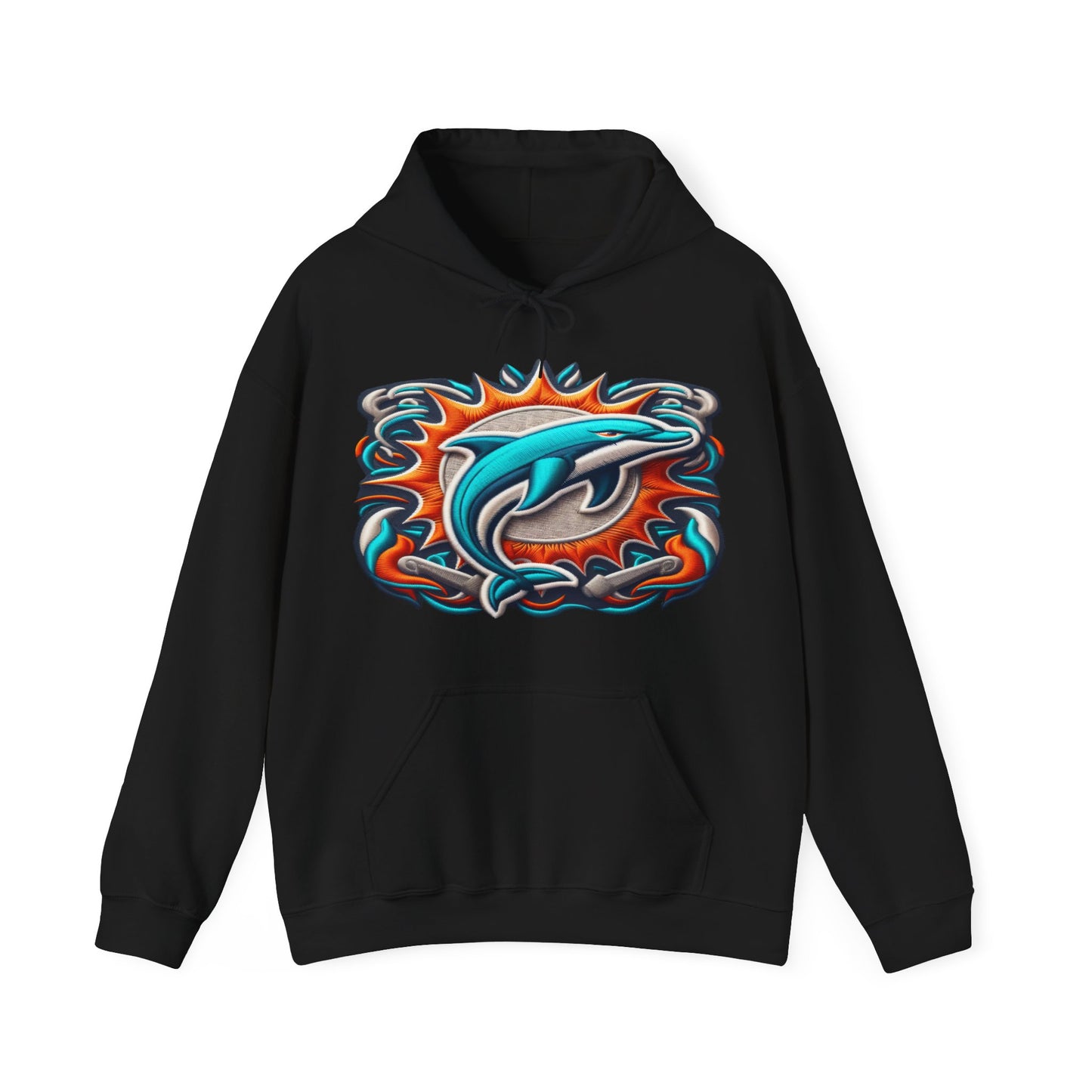 Sports Dolphins Football Logo #1 Unisex Heavy Sweatshirt Hoodie