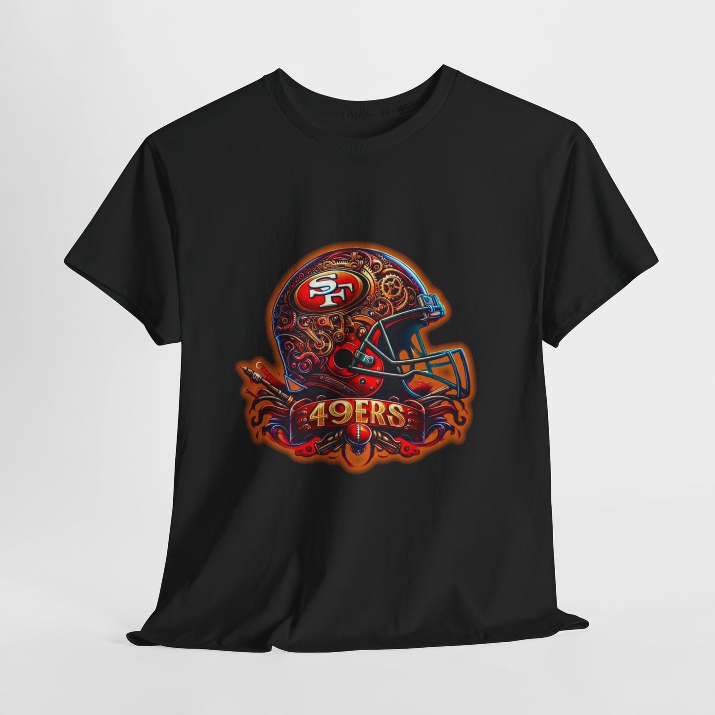 Sports 49ers Football Helmet #2 Unisex Heavy Cotton Tee