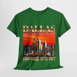 Dallas area codes 2 Unisex Heavy Cotton Tee