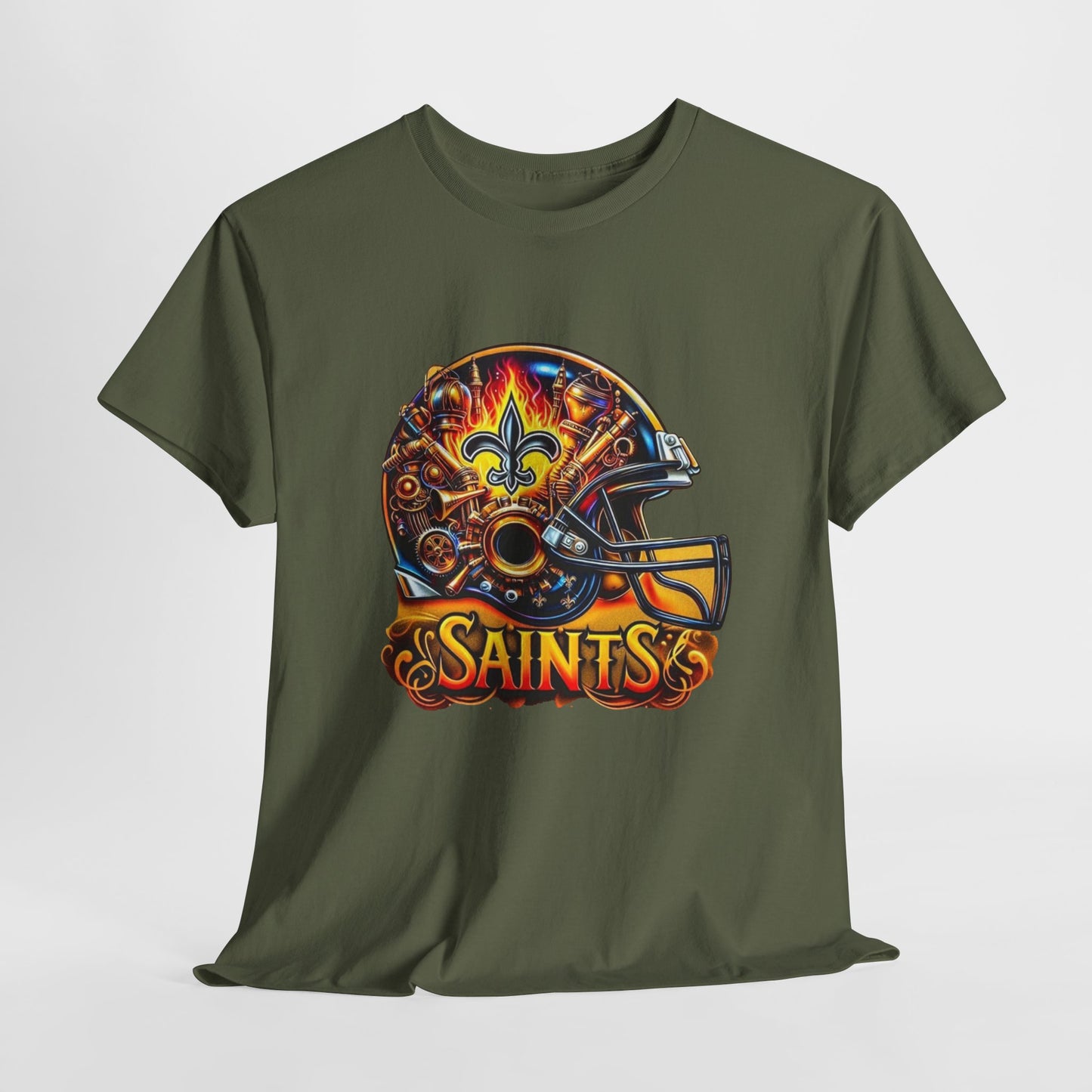 Sports Saints Football Helmet #2 Unisex Heavy Cotton Tee