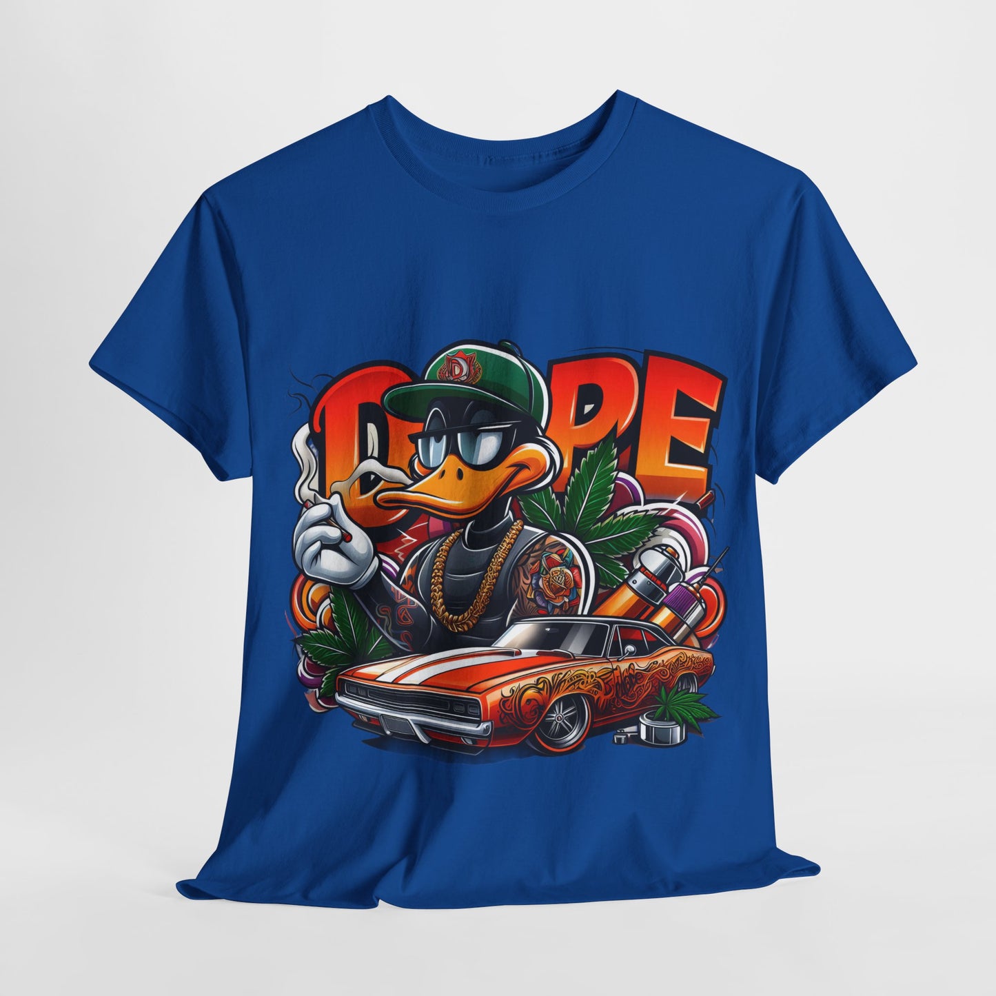 420 Dope Vibes Gangsta Duck #12 Unisex Heavy Cotton Tee