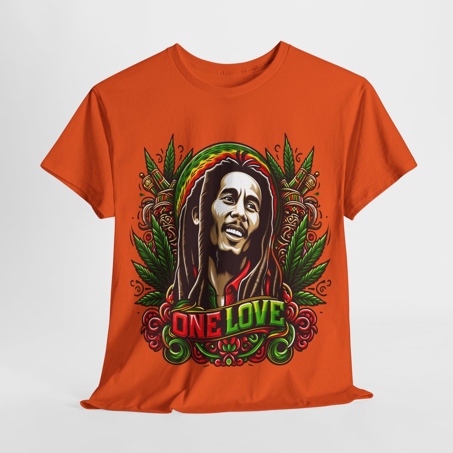Rasta Reggae Marley #1 Unisex Heavy Cotton Tee - 312tshirts 2