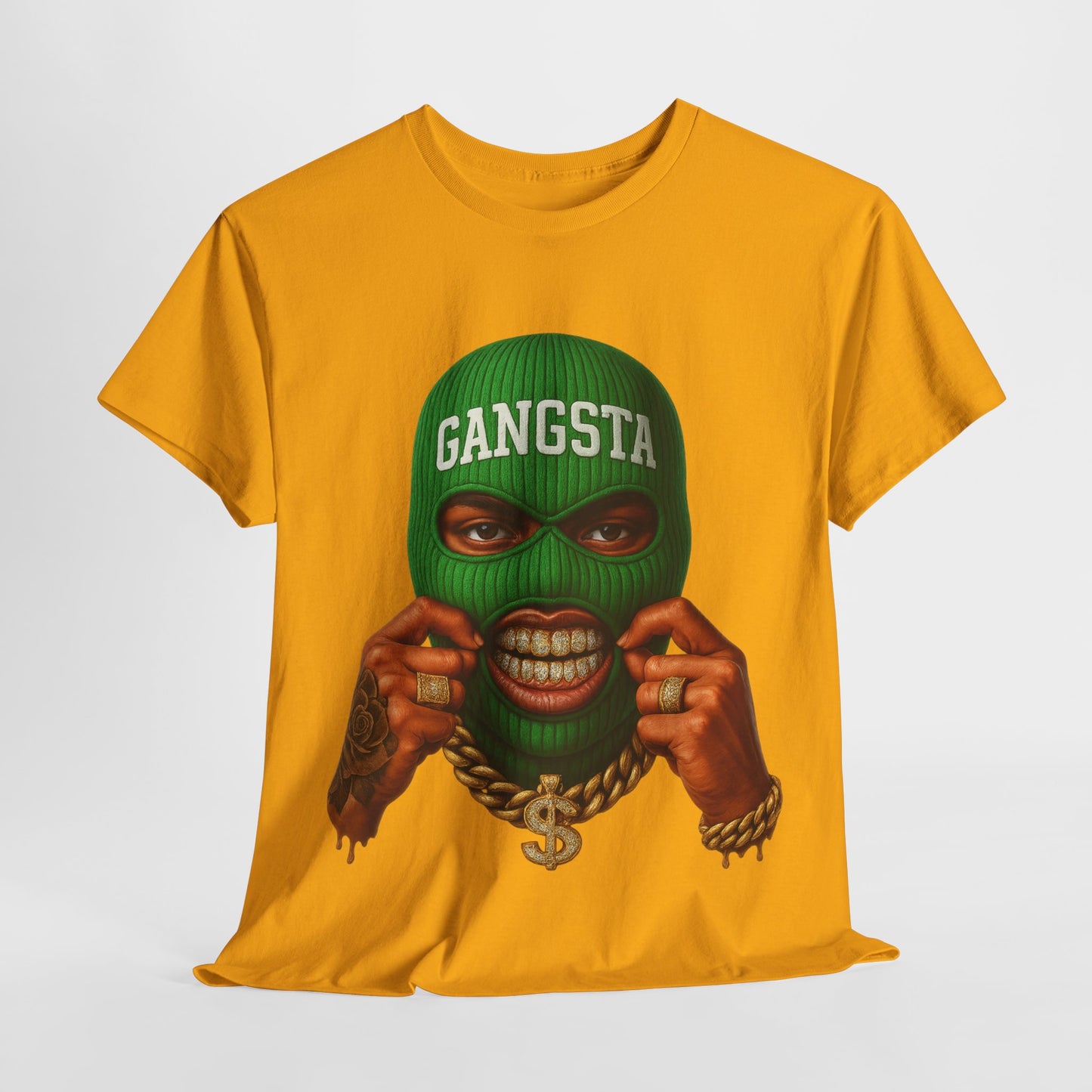 Green Ski Mask Unisex Heavy Cotton Tee