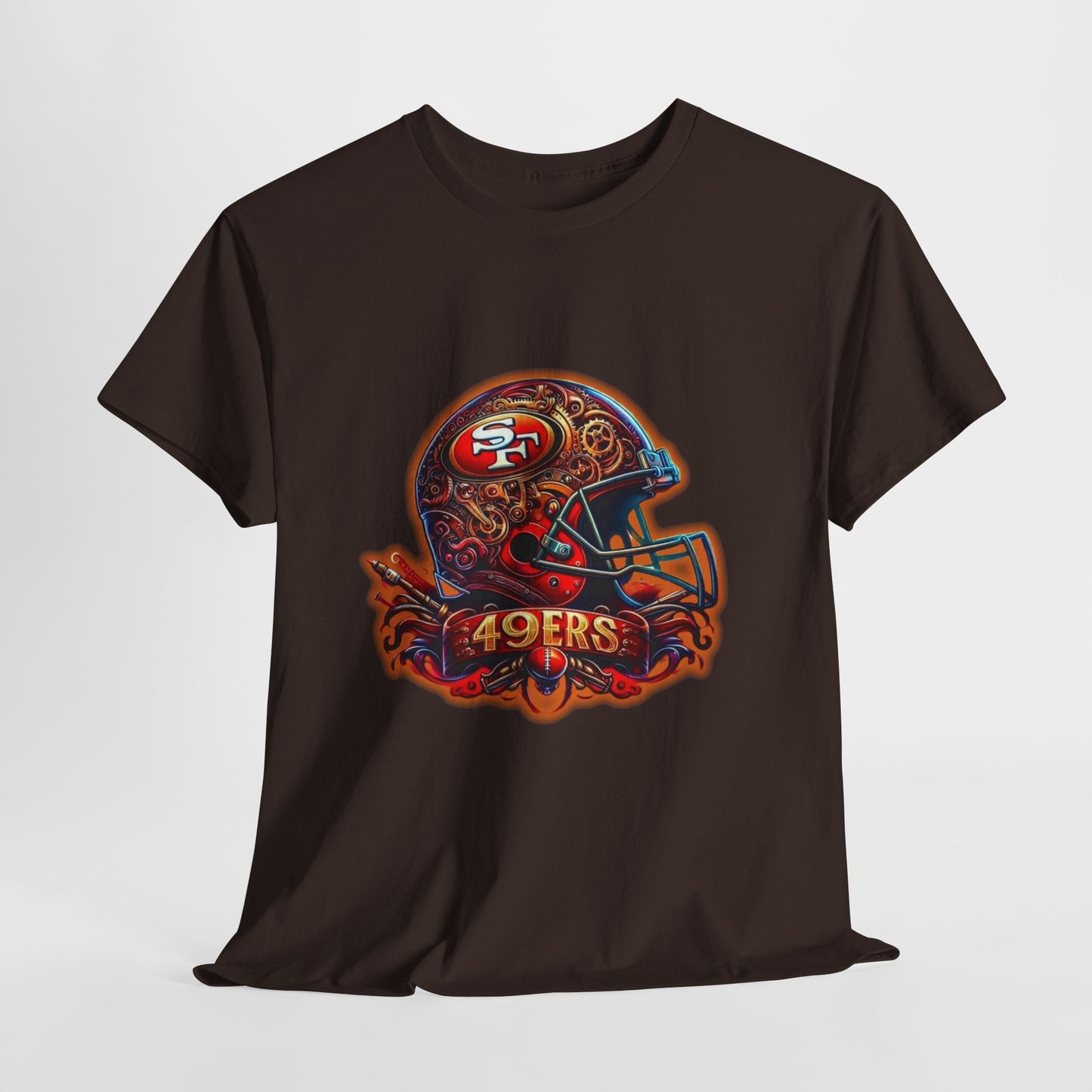 Sports 49ers Football Helmet #2 Unisex Heavy Cotton Tee