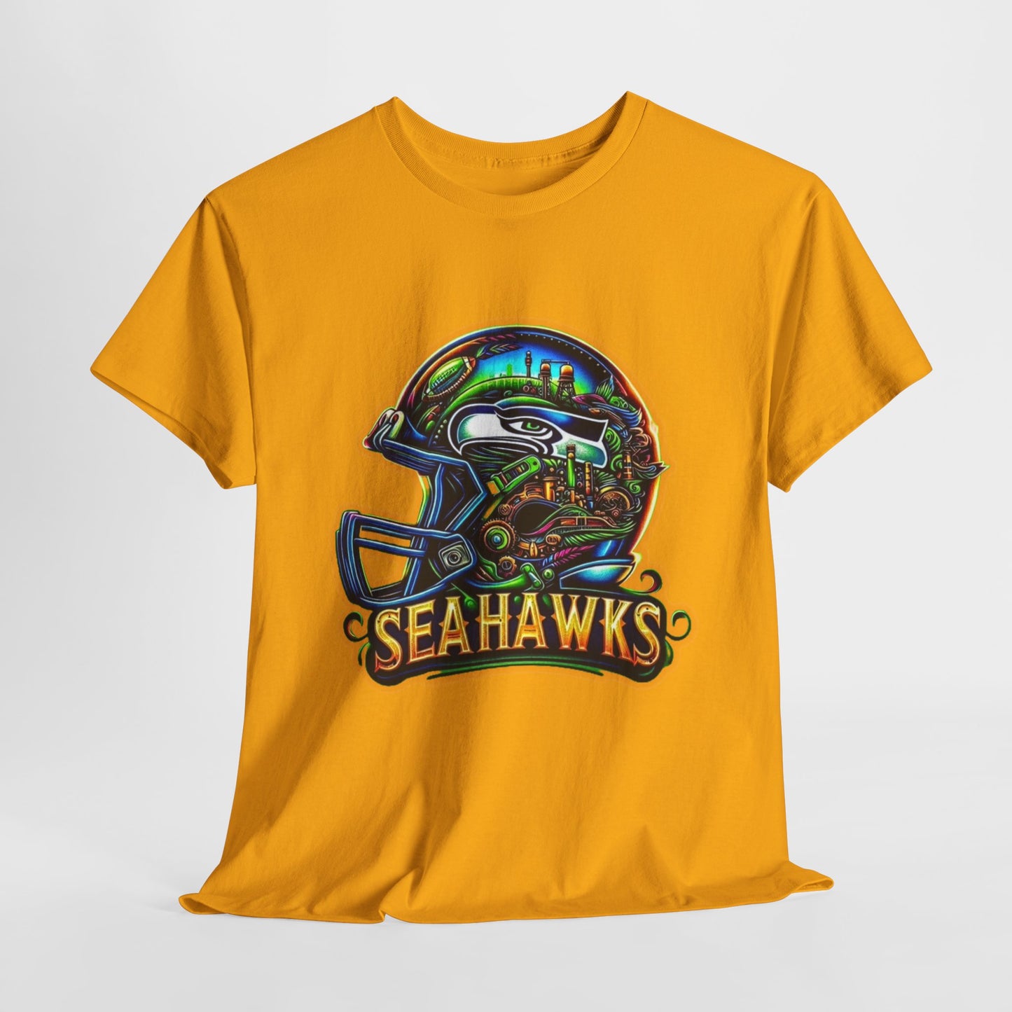 Sports Seahawks Football Helmet #2 Unisex Heavy Cotton Tee