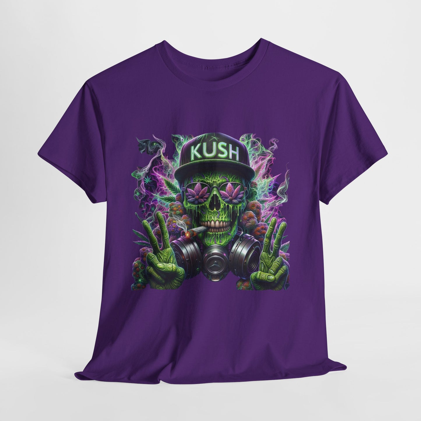 420 Kush Skull #1 Unisex Heavy Cotton Tee - 312tshirts 2