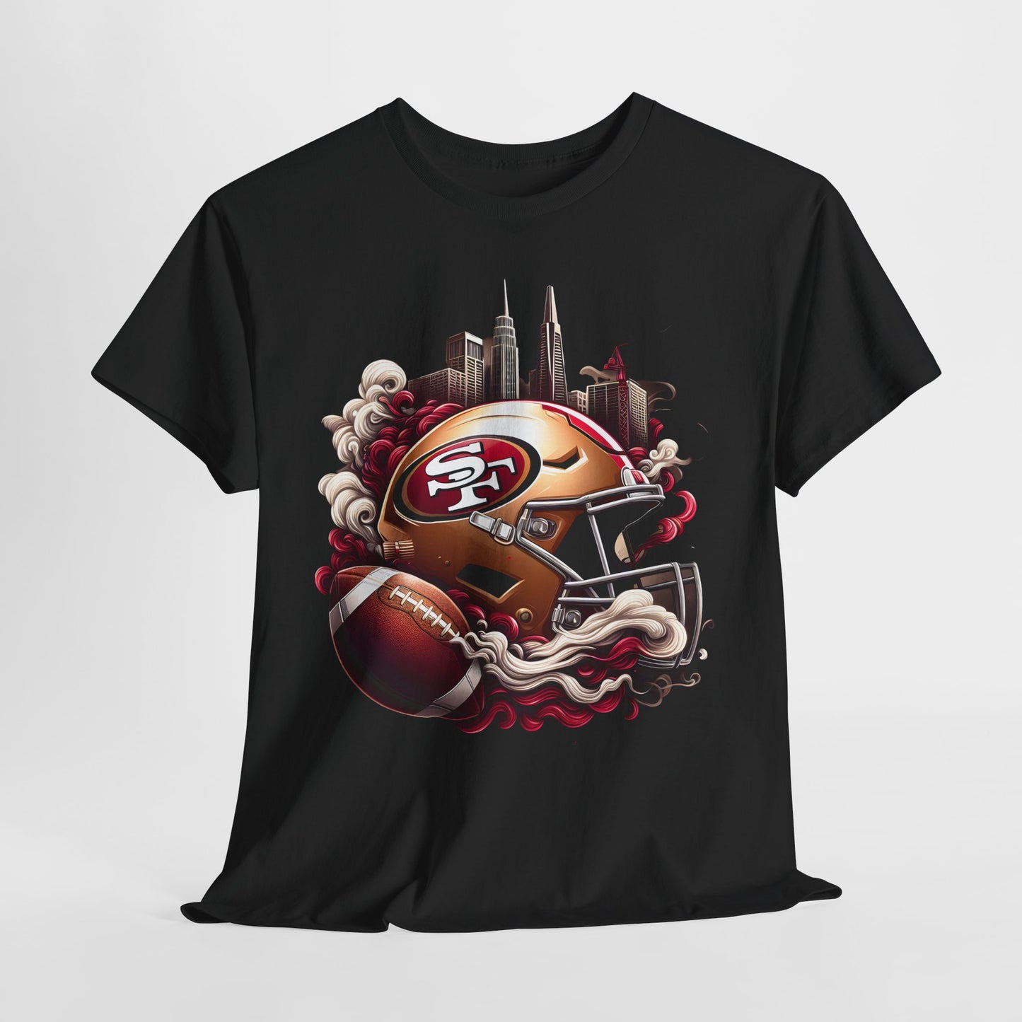 Sports 49ers Football Helmet #1 Unisex Heavy Cotton Tee