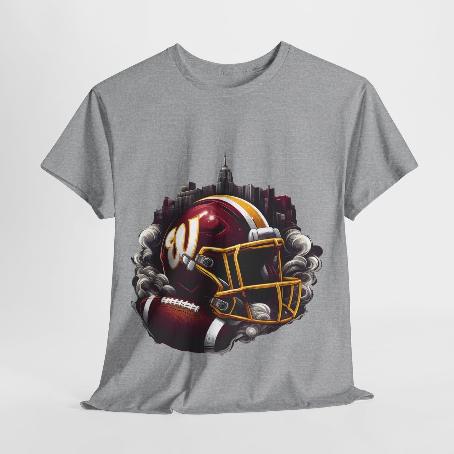 Sports Commanders Football Helmet #18 Unisex Heavy Cotton Tee