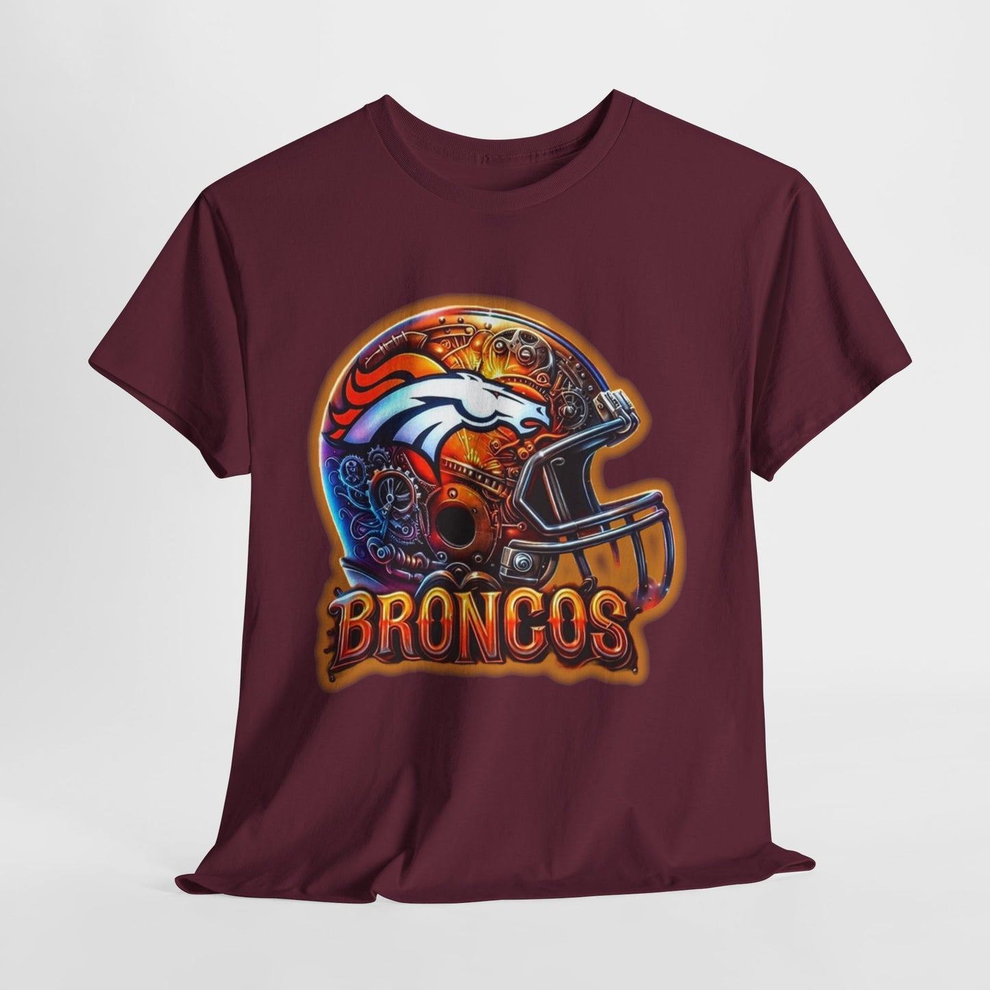 Sports Broncos Football Helmet #2 Unisex Heavy Cotton Tee
