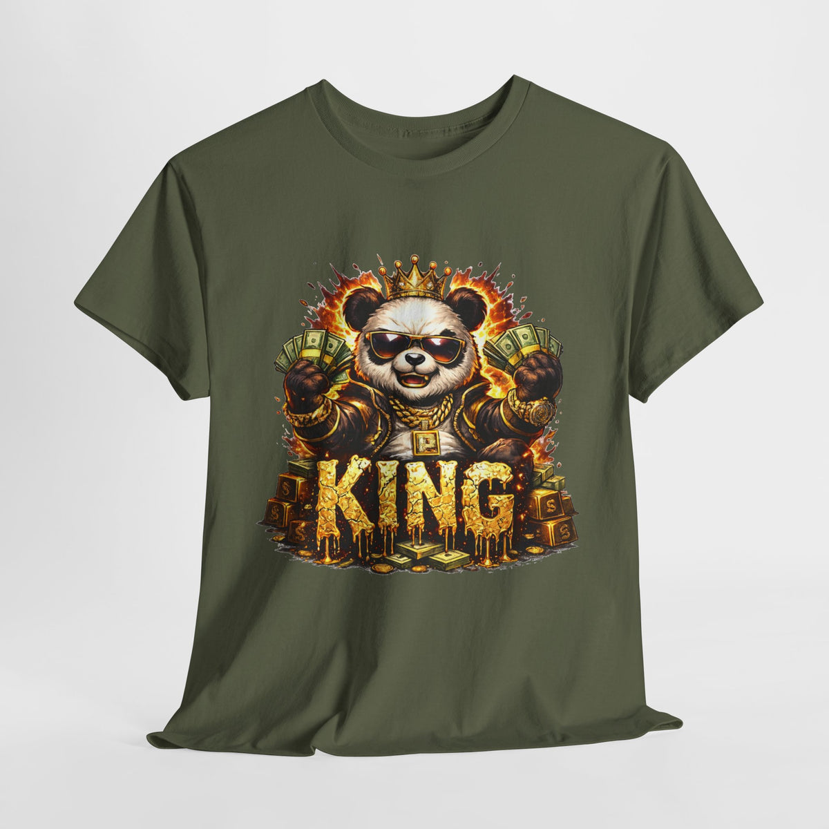 King Panda T-Shirt – Graphic Royalty Panda Tee - 312tshirts 2