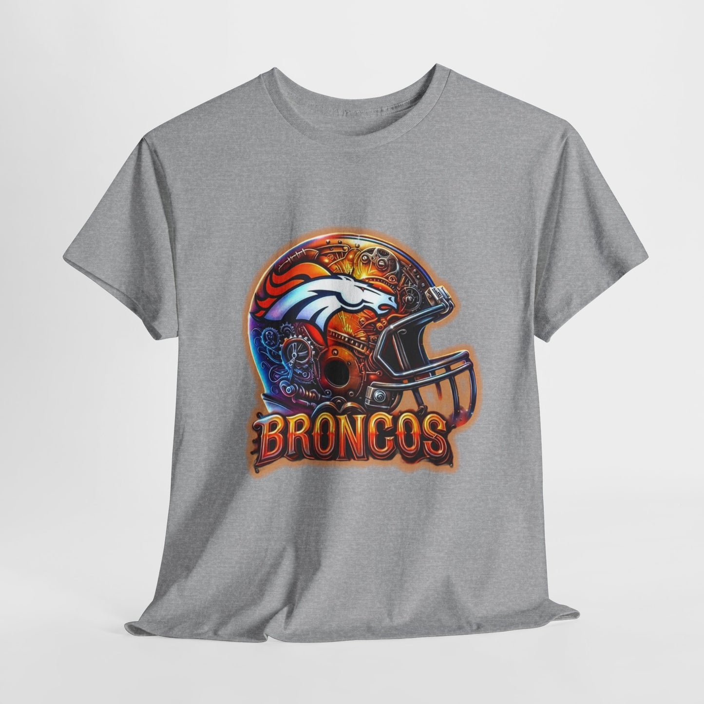 Sports Broncos Football Helmet #2 Unisex Heavy Cotton Tee