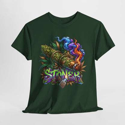 420 Psychedelic Blunt Unisex Heavy Cotton Tee - 312tshirts 2