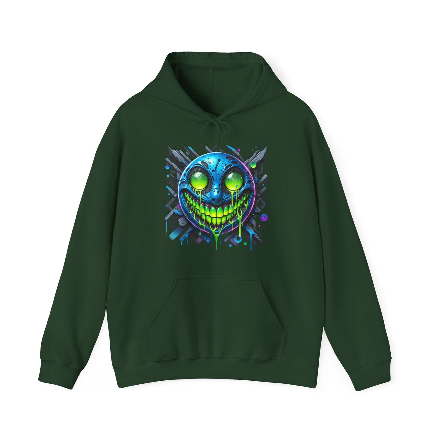 Creepy Neon Emoji #4 Unisex Heavy Sweatshirt Hoodie