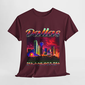 Dallas area code Unisex Heavy Cotton Tee