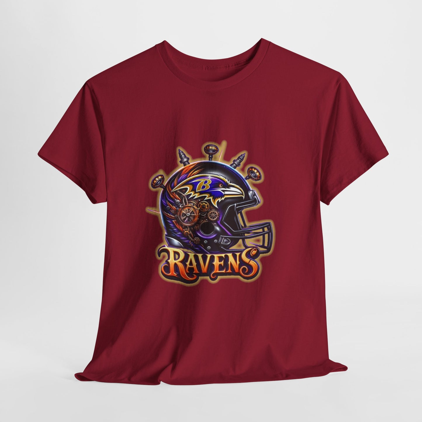 Sports Ravens Football Helmet #2 Unisex Heavy Cotton Tee