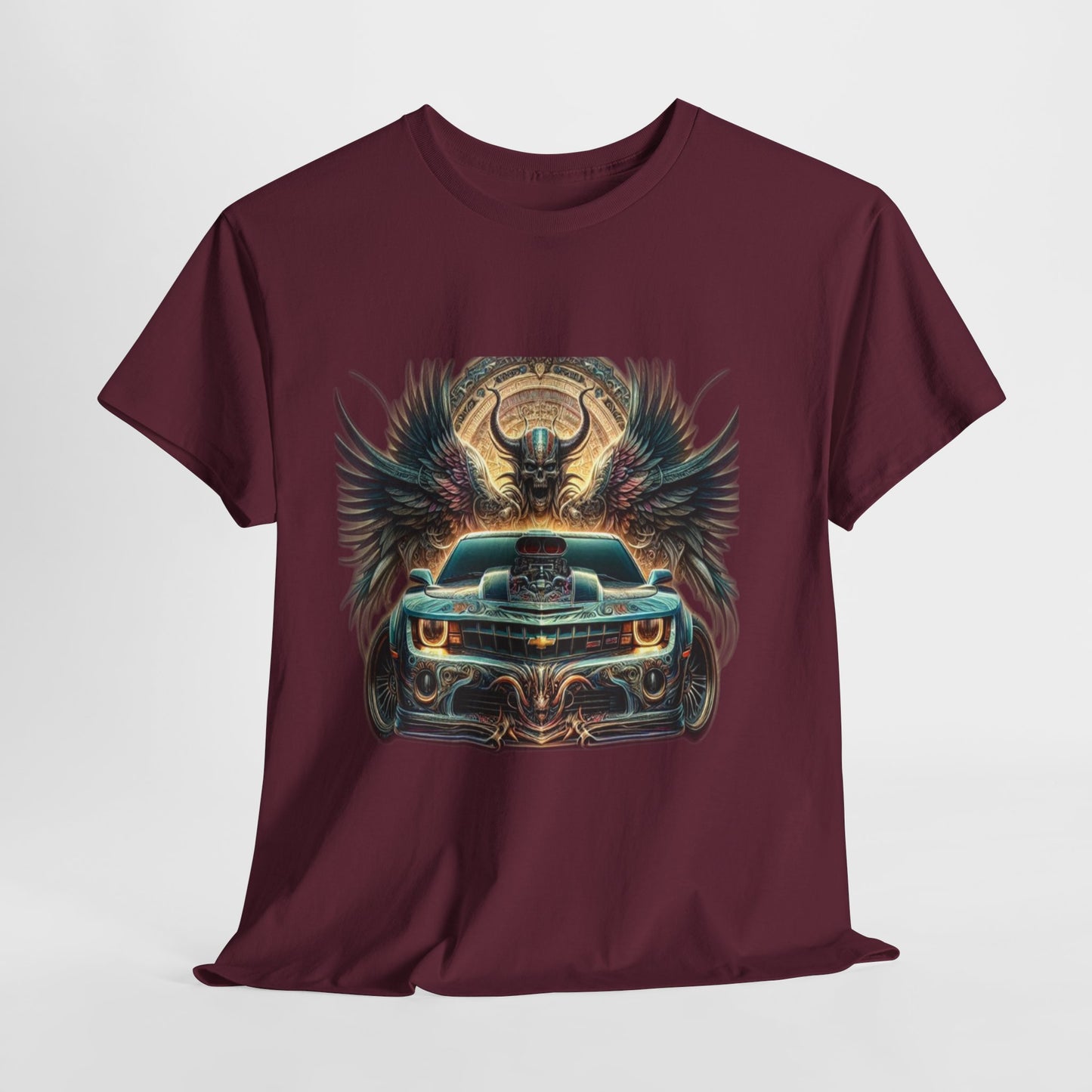 Car & Wings Graphic Unisex Heavy Cotton Tee