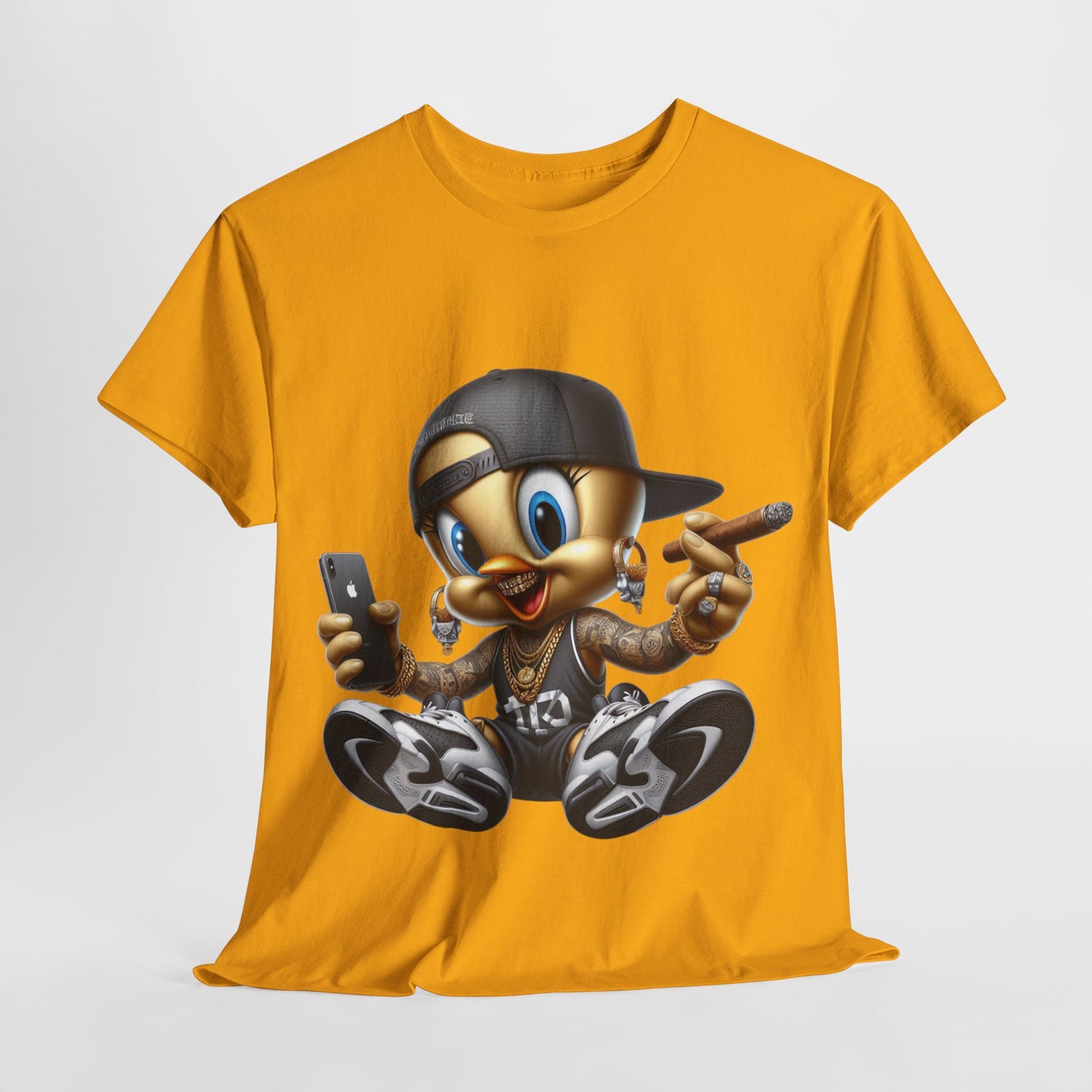 Gangsta Yellow Bird #1 Unisex Heavy Cotton Tee