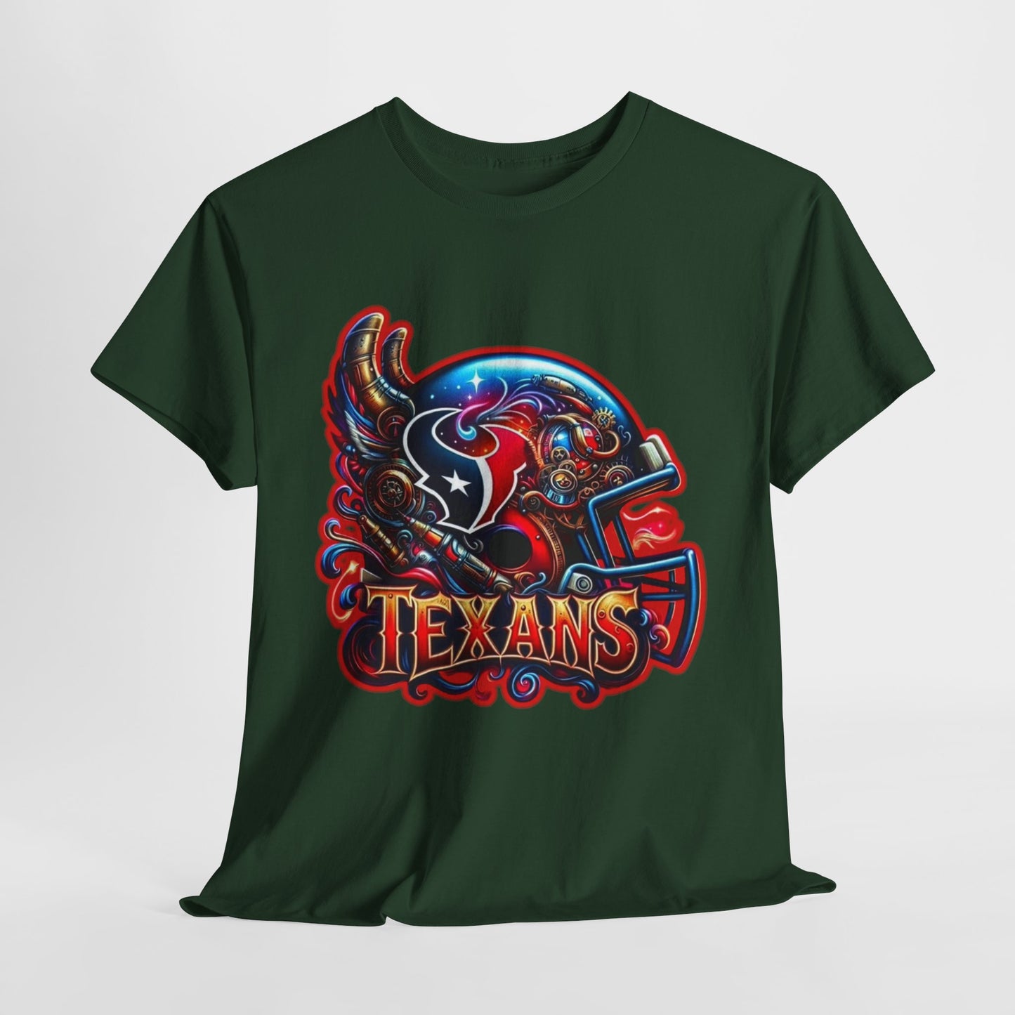 Sports Texans Football Helmet #2 Unisex Heavy Cotton Tee