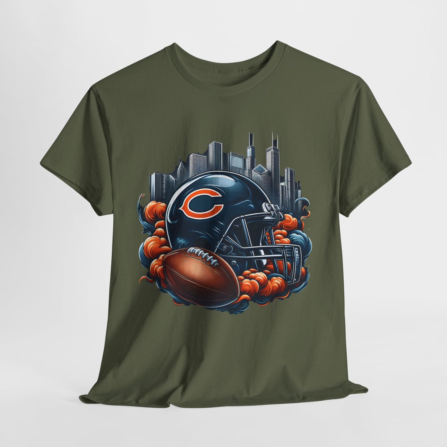Sports Bears Football Helmet #1 Unisex Heavy Cotton Tee