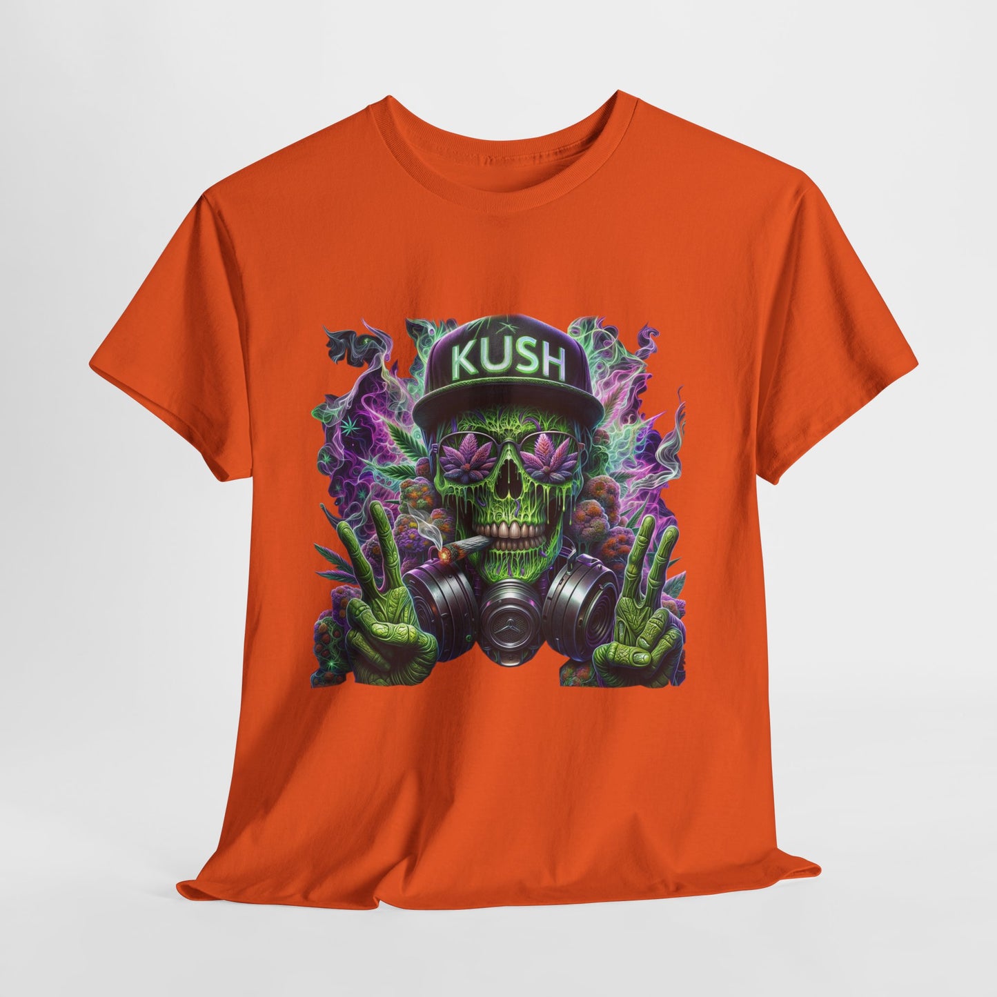 420 Kush Skull #1 Unisex Heavy Cotton Tee - 312tshirts 2