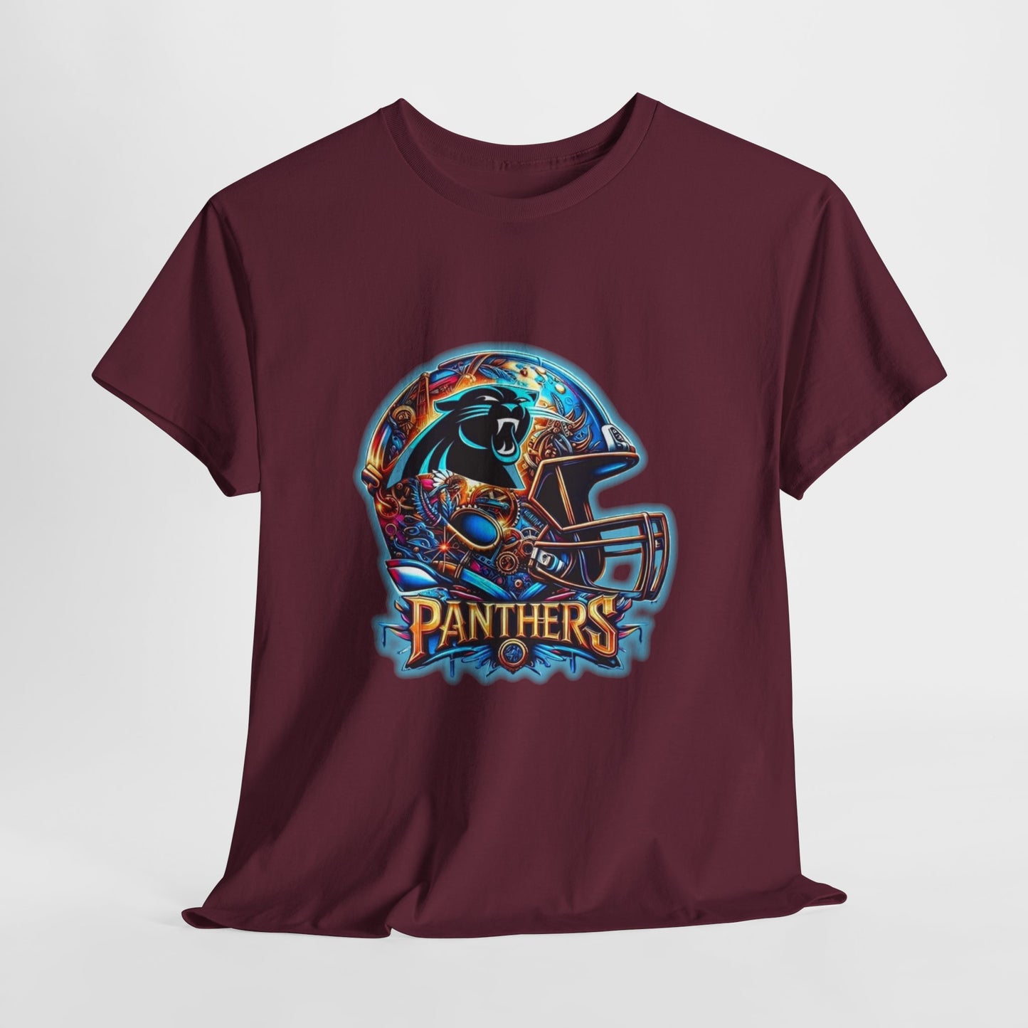 Sports Panthers Football Helmet #2 Unisex Heavy Cotton Tee