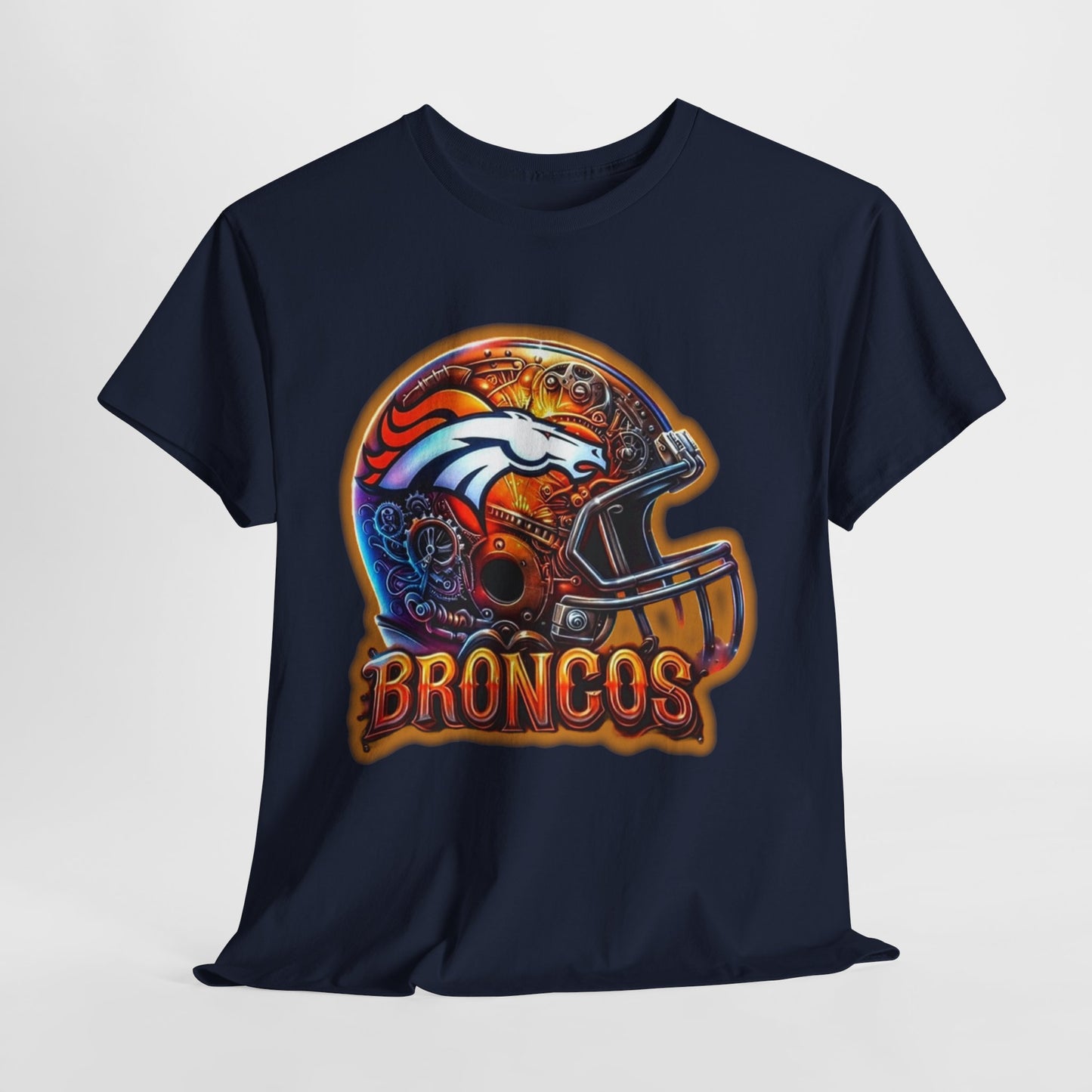Sports Broncos Football Helmet #2 Unisex Heavy Cotton Tee