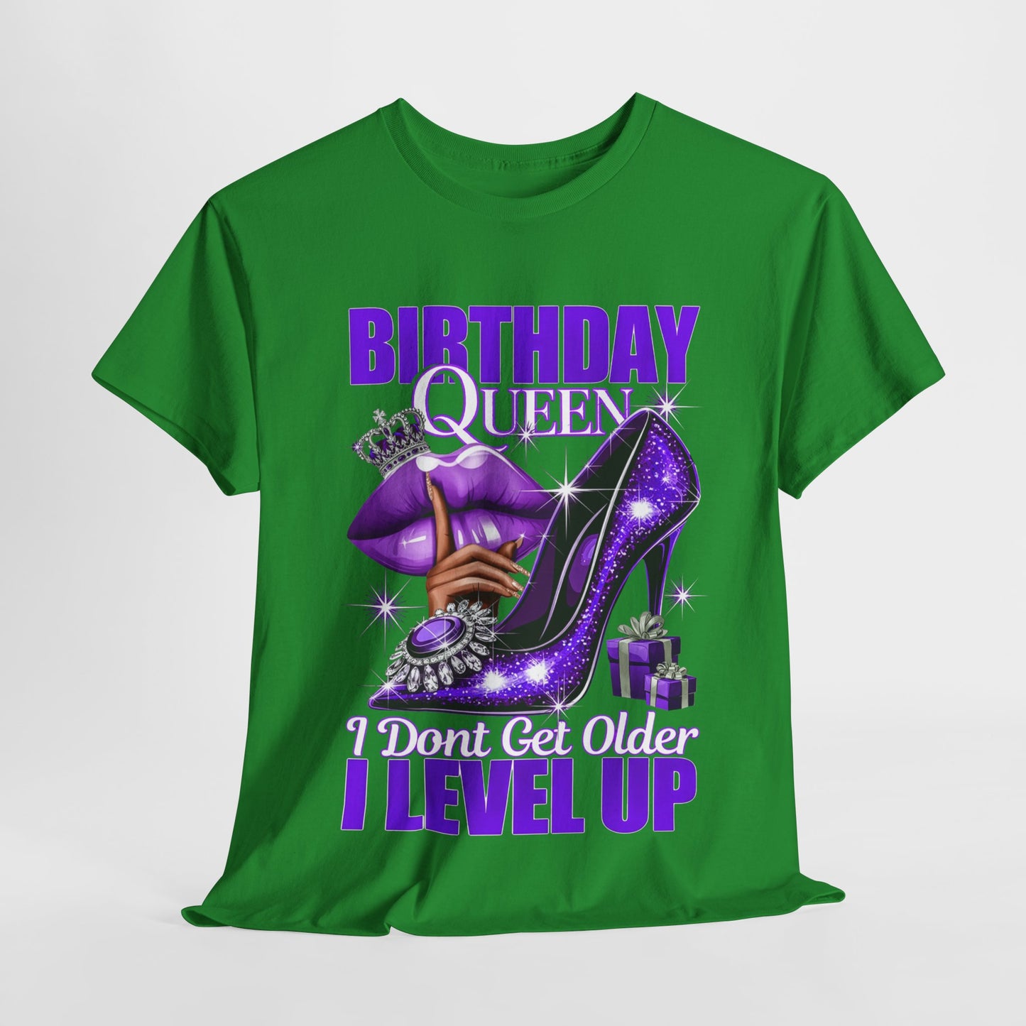 Birthday Queen Lips & Shoe #8 Heavy Cotton Tee - 312tshirts 2