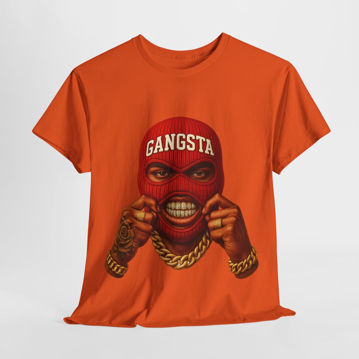 Red Ski Mask Unisex Heavy Cotton Tee