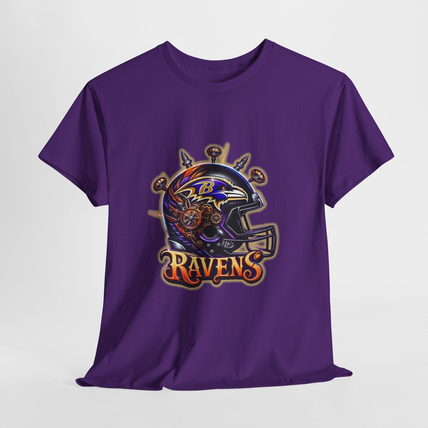 Sports Ravens Football Helmet #2 Unisex Heavy Cotton Tee