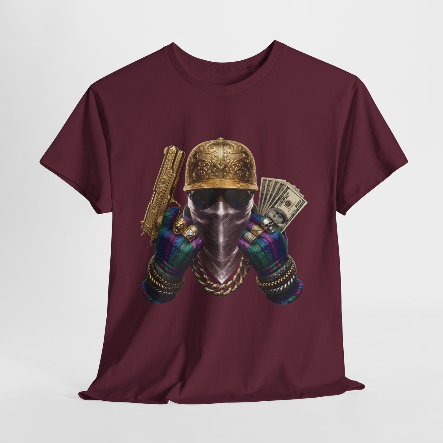 Street Mask & Blue Hands Unisex Heavy Cotton Tee