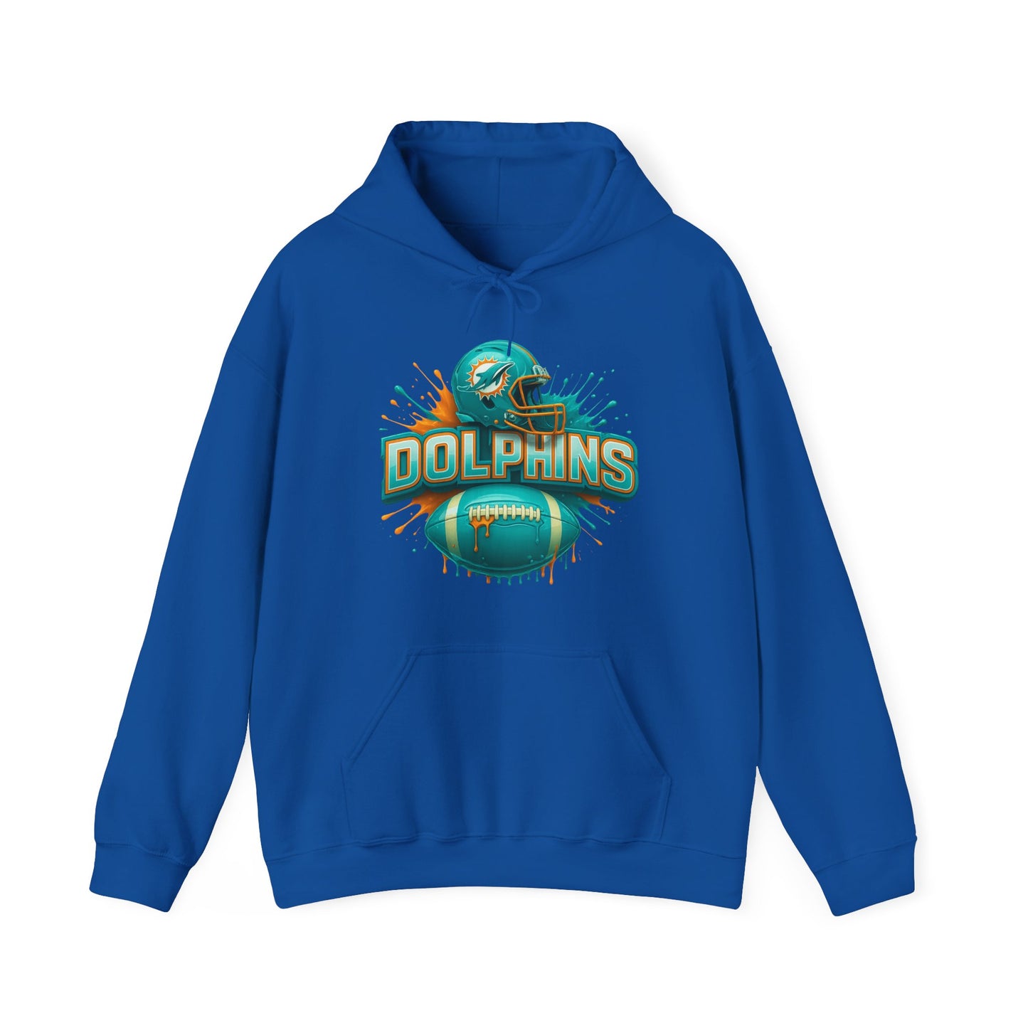 Sports Dolphins Football Logo #2 Unisex Heavy Sweatshirt Hoodie