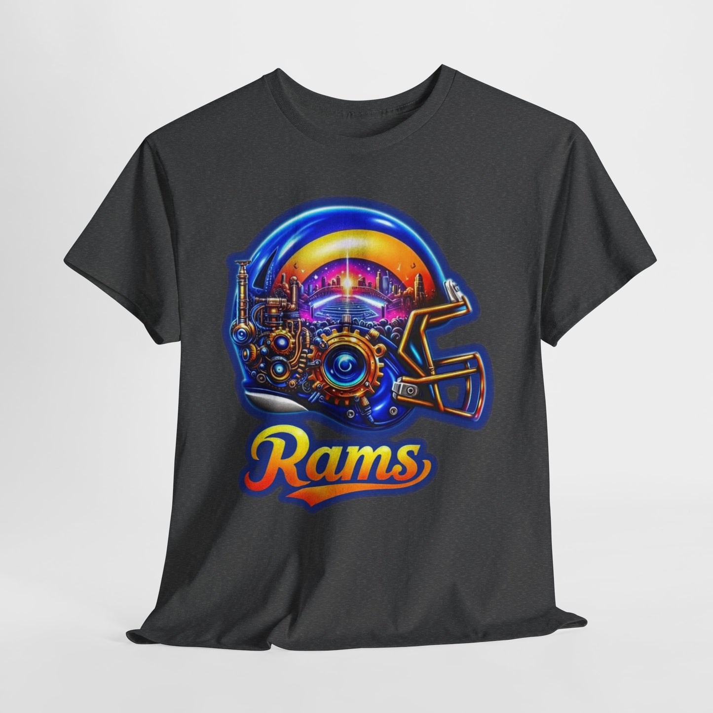 Sports Rams Football Helmet #2 Unisex Heavy Cotton Tee