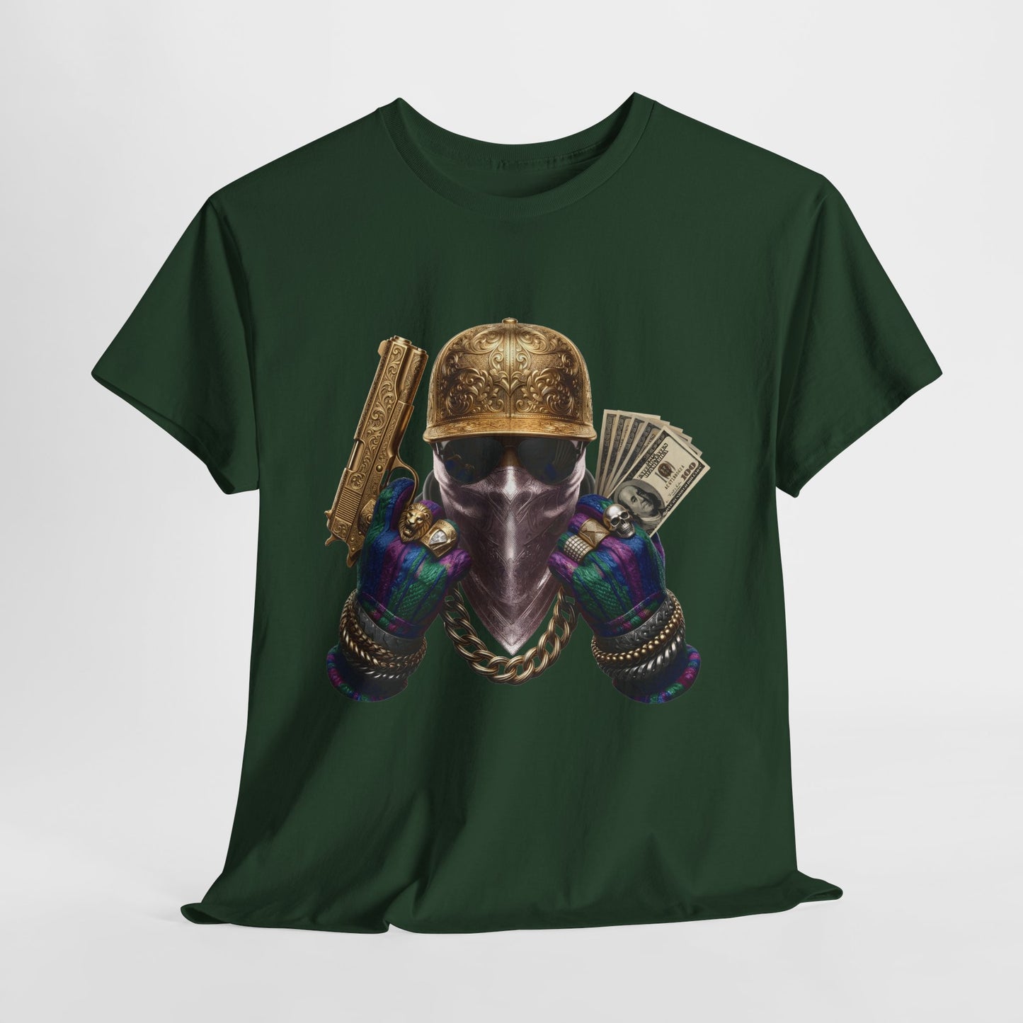 Street Mask & Blue Hands Unisex Heavy Cotton Tee