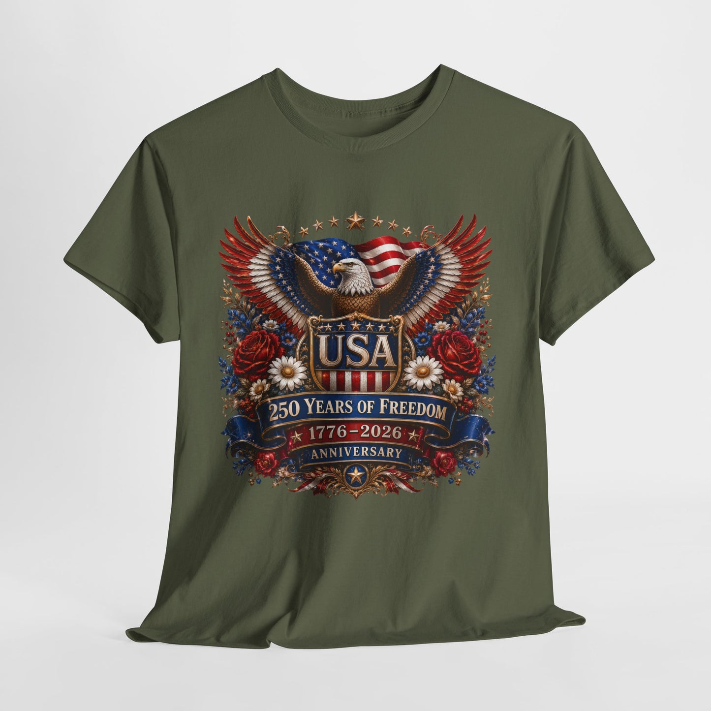 250 Years America #18 Unisex Heavy Cotton Tee - 312tshirts 2