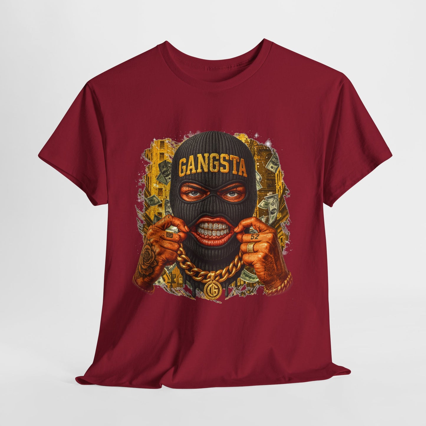 Gangsta Mask #1 Unisex Heavy Cotton Tee - 312tshirts 2