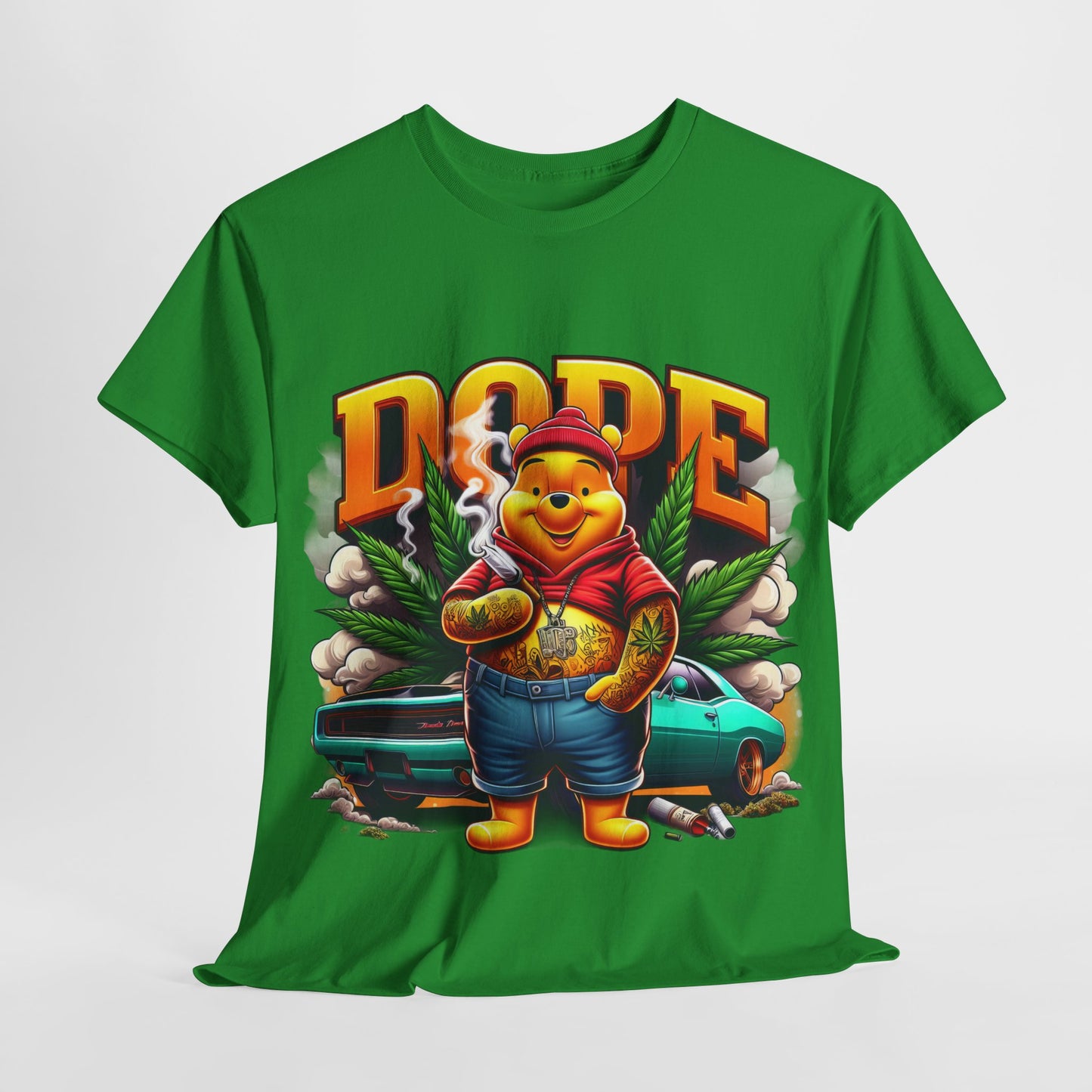 420 Dope Vibes Cool Bear #5 Unisex Heavy Cotton Tee