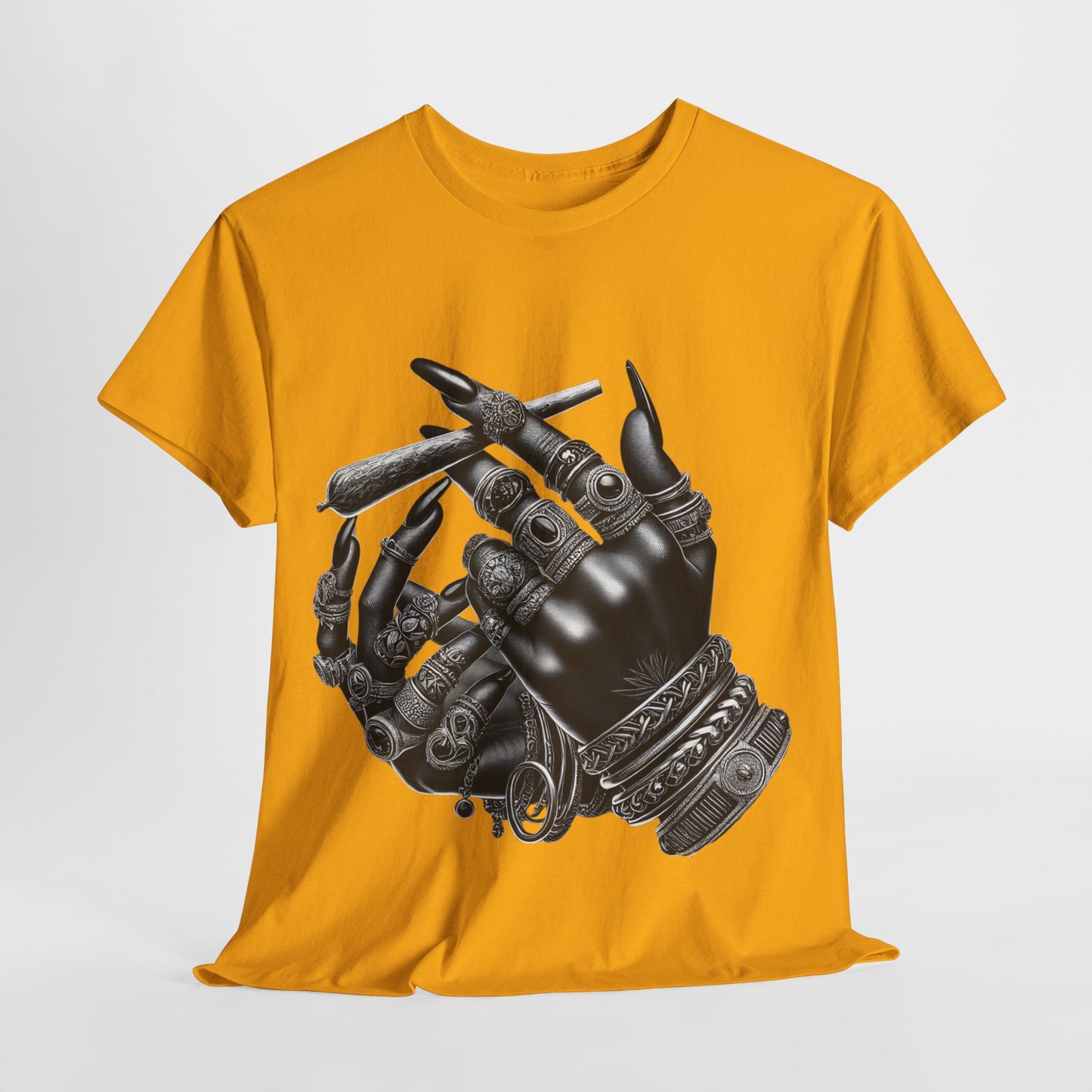 420 Black Female Hands with Blunt Unisex Heavy Cotton Tee