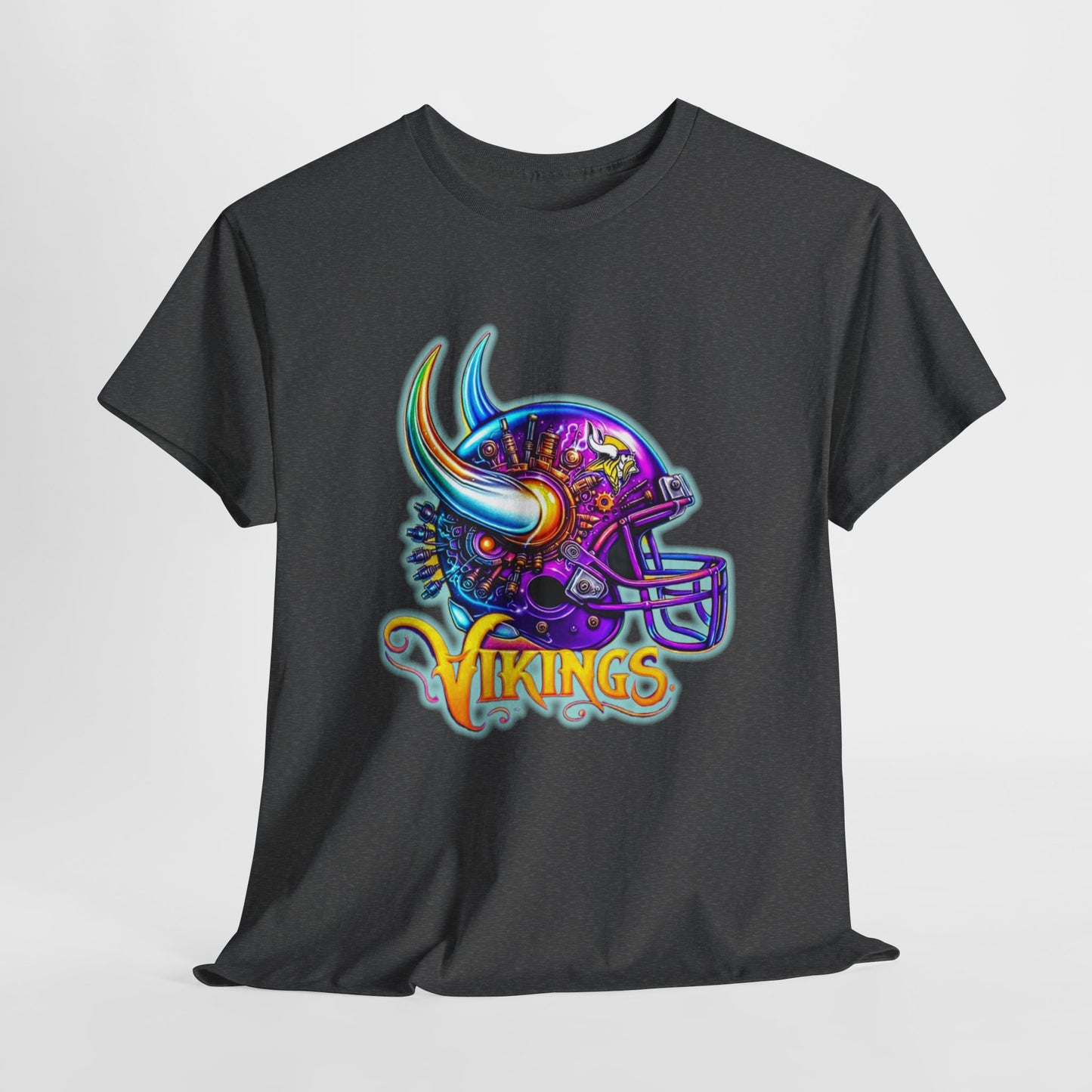 Sports Vikings Football Helmet #2 Unisex Heavy Cotton Tee
