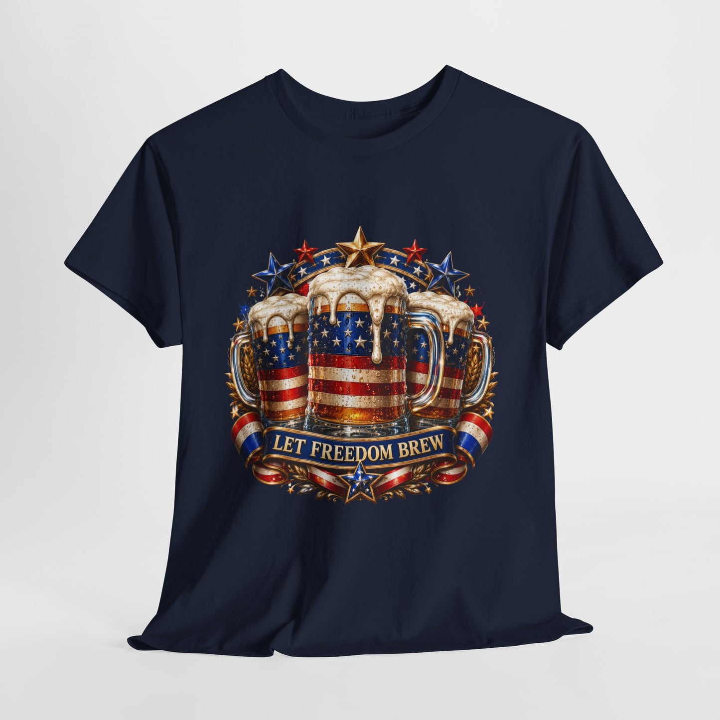 American Flag Mugs #1 Unisex Heavy Cotton Tee