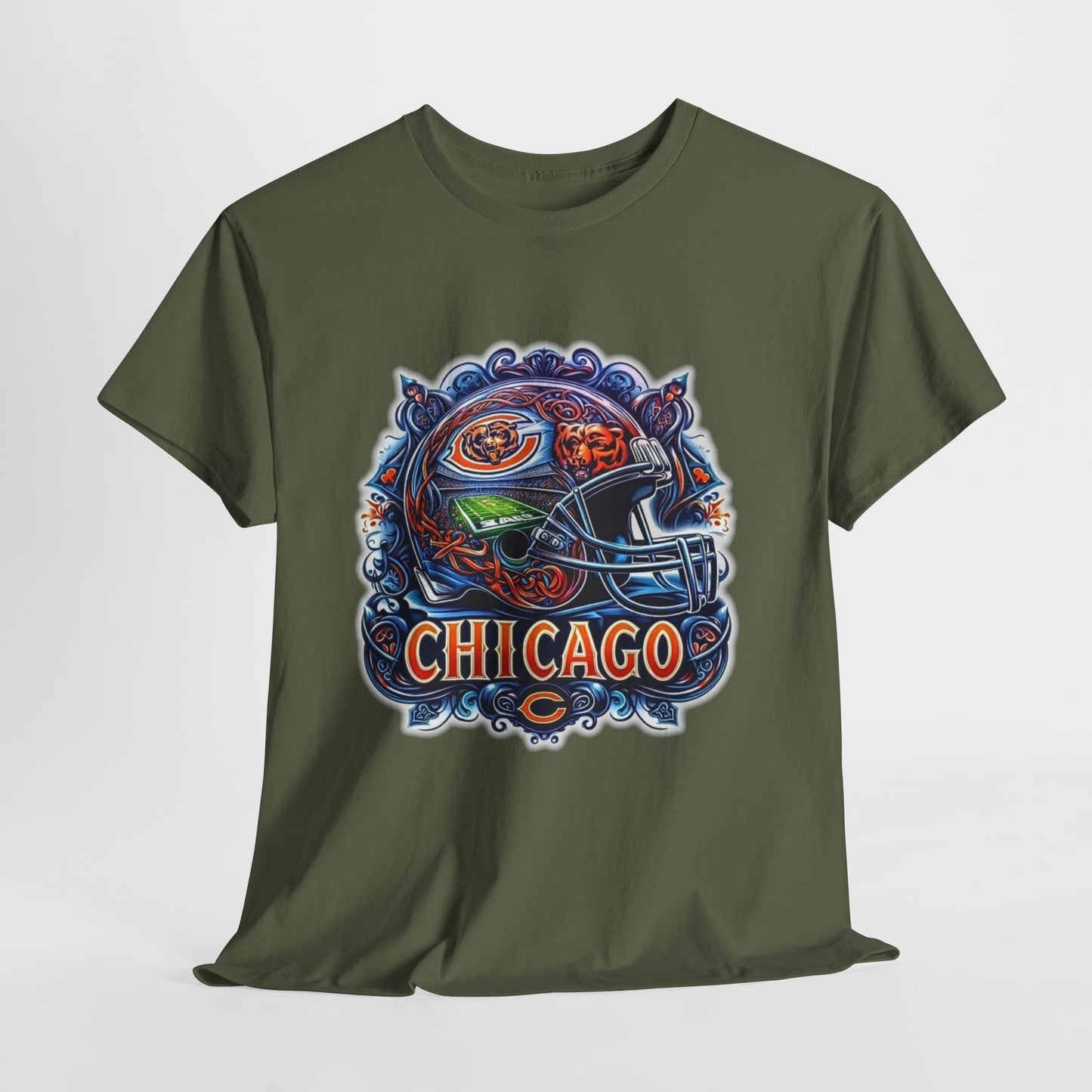Sports Bears Football Helmet #2 Unisex Heavy Cotton Tee
