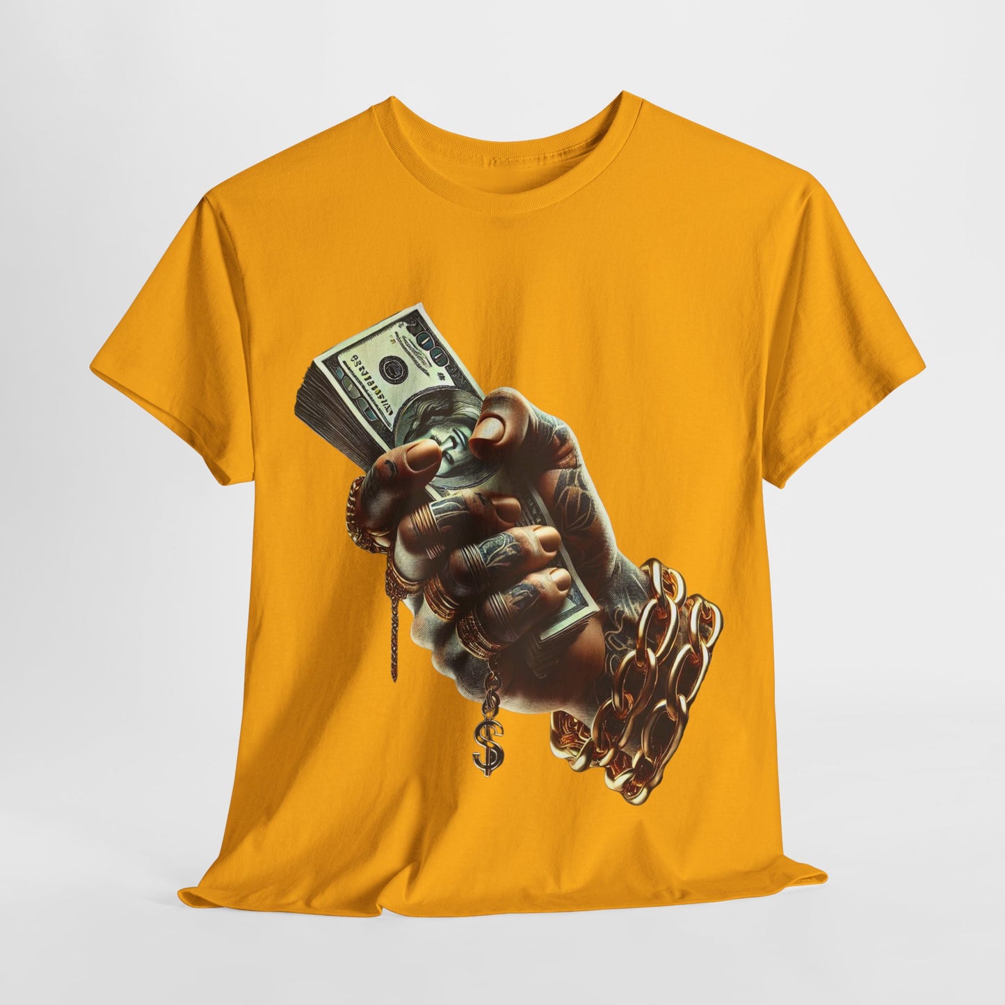 Tatted Hand Holding Cash Unisex Heavy Cotton Tee - 312tshirts 2