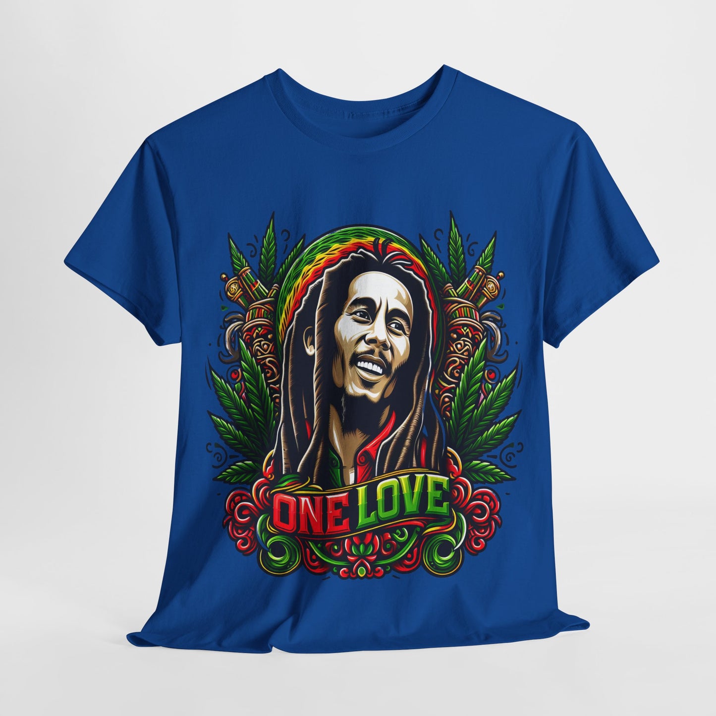 Rasta Reggae Marley #1 Unisex Heavy Cotton Tee - 312tshirts 2