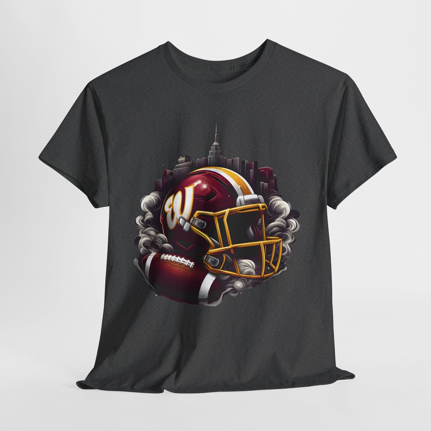 Sports Commanders Football Helmet #1 Unisex Heavy Cotton Tee
