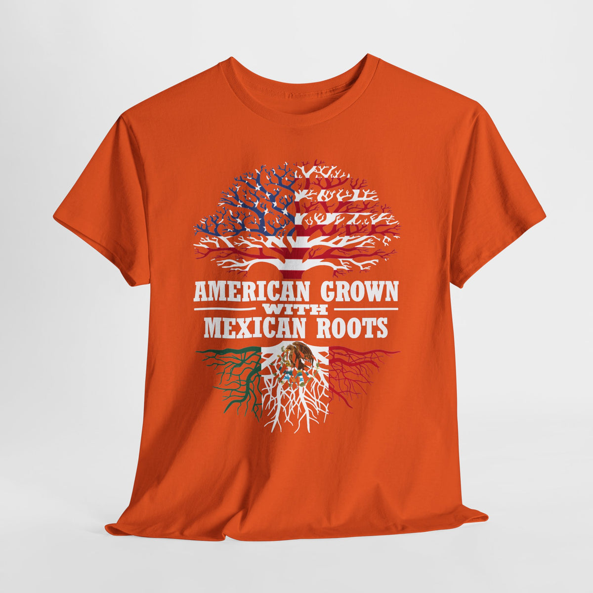 American Grown with Mexican Roots Unisex Heavy Cotton Tee - 312tshirts 2