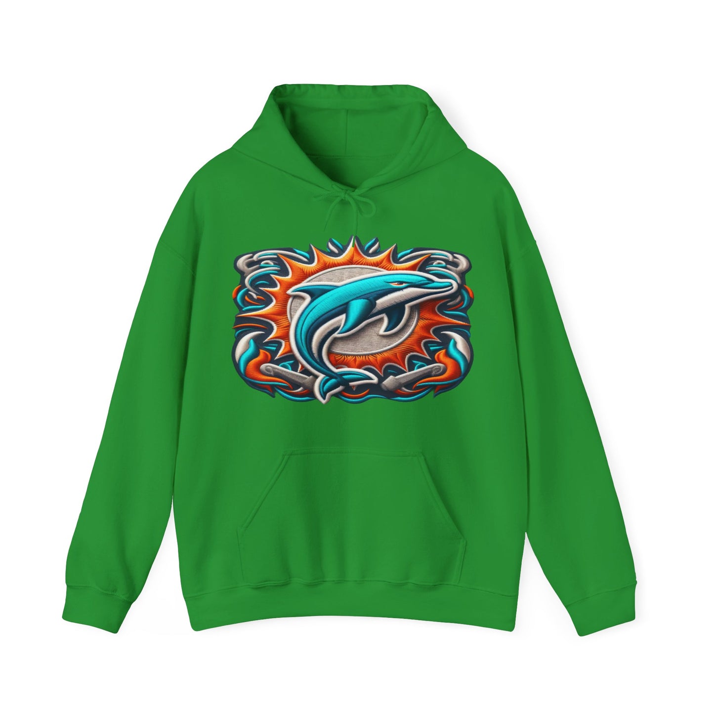 Sports Dolphins Football Logo #1 Unisex Heavy Sweatshirt Hoodie