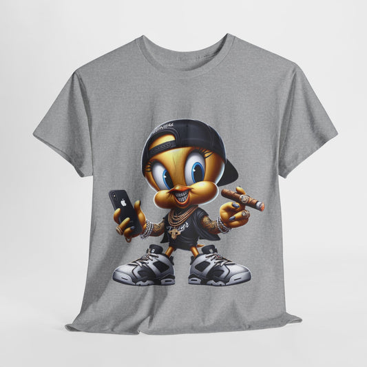 Gangsta Bird with phone #2 Unisex Heavy Cotton Tee - 312tshirts 2