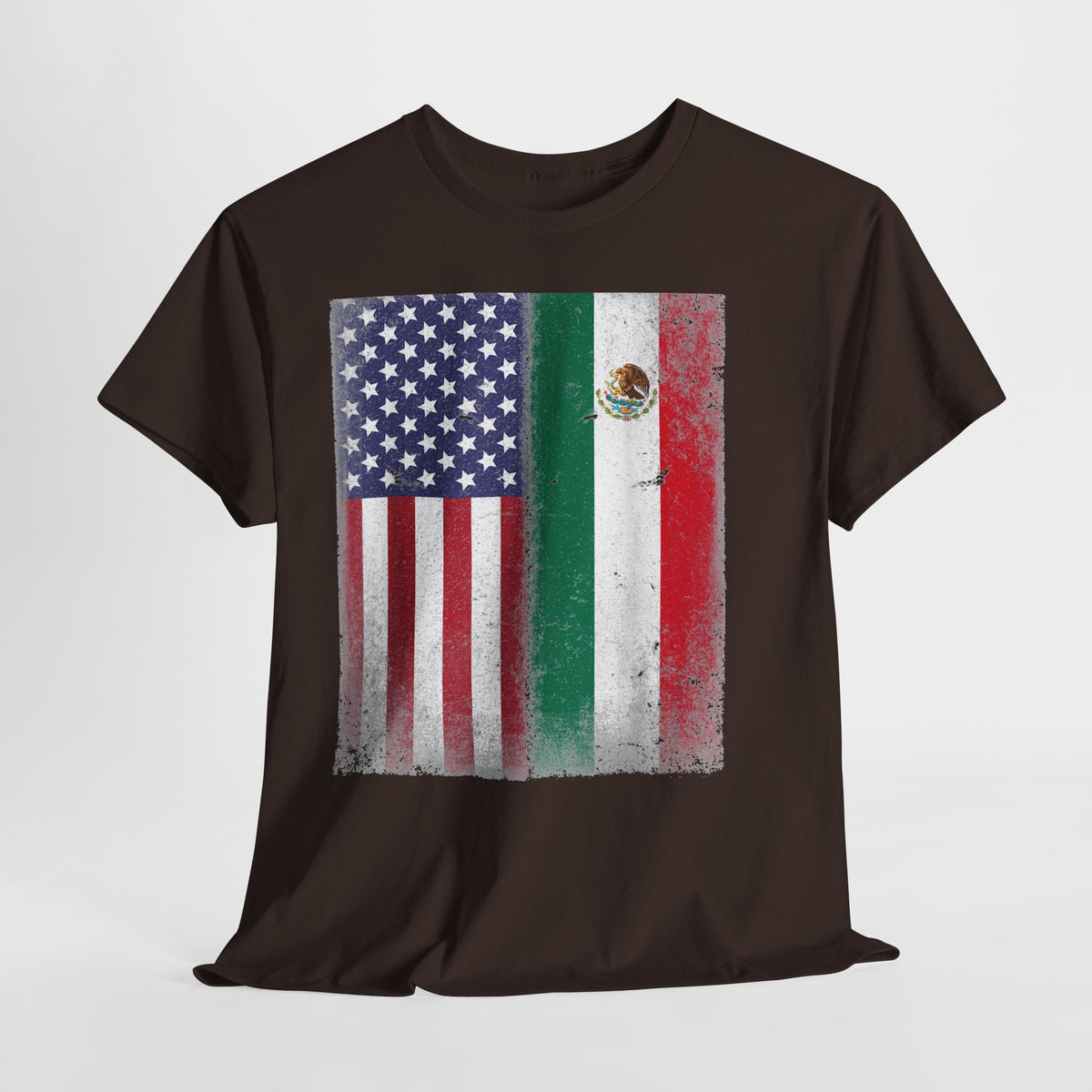 American & Mexican Heritage Flags #1 Unisex Heavy Cotton Tee - 312tshirts 2