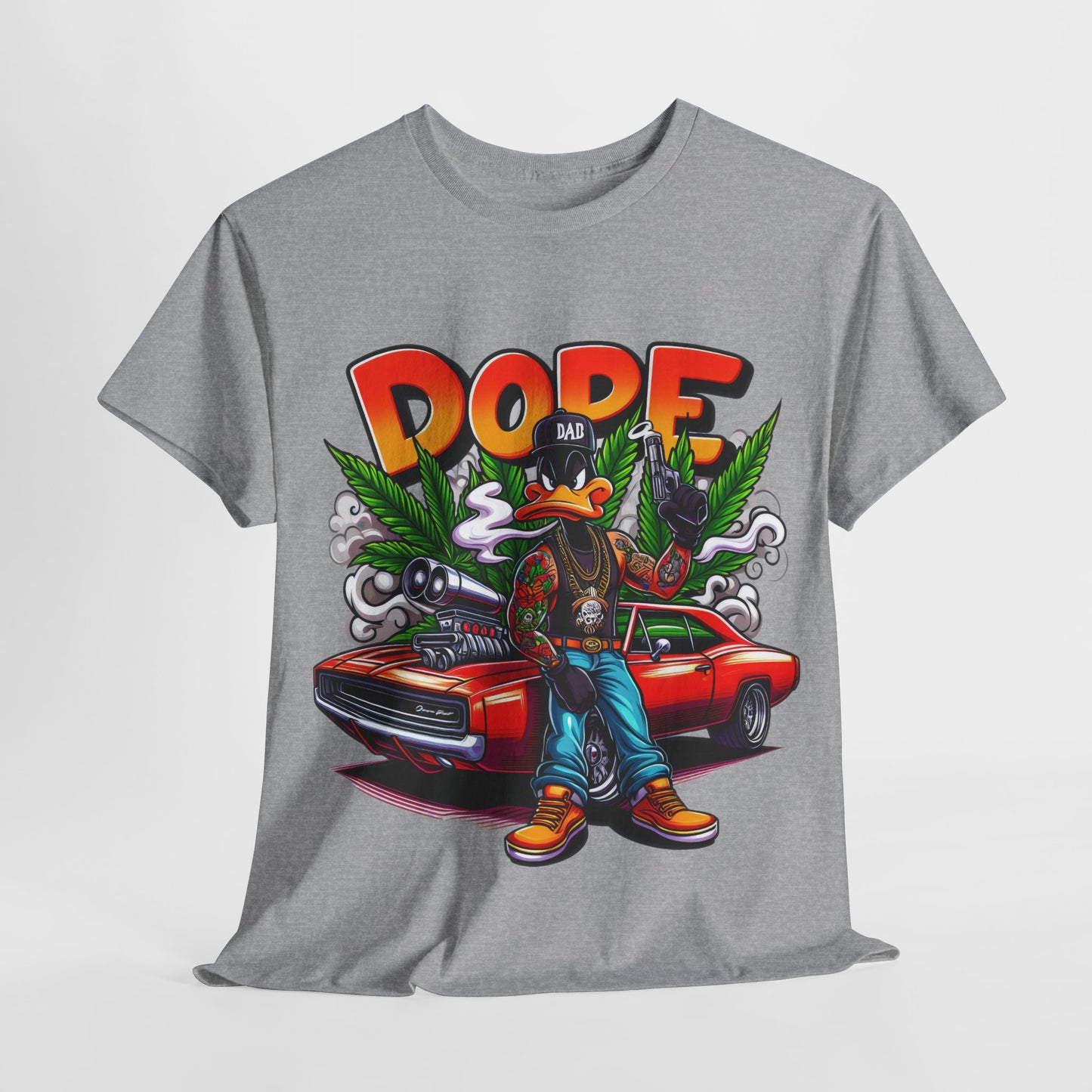 420 Dope Vibes Gangsta Duck #9 Unisex Heavy Cotton Tee